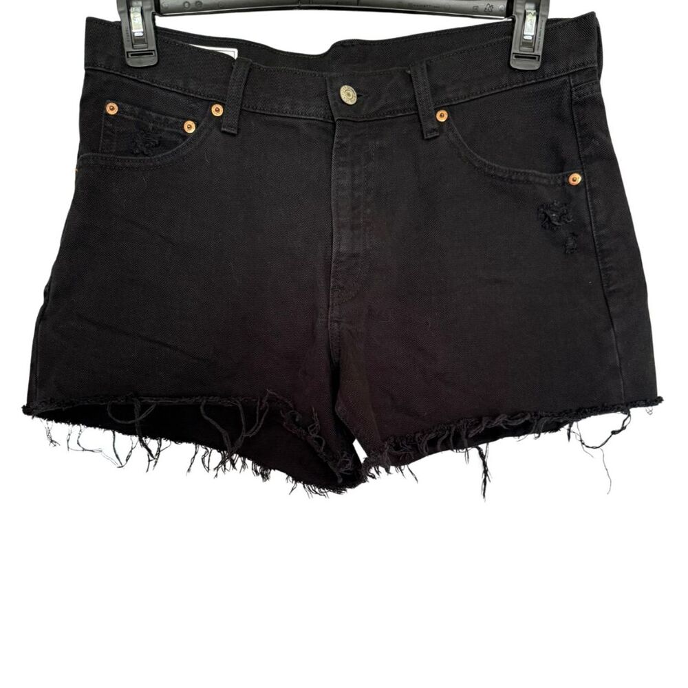GAP Low Stride Black Denim Shorts Women's size 29x8r